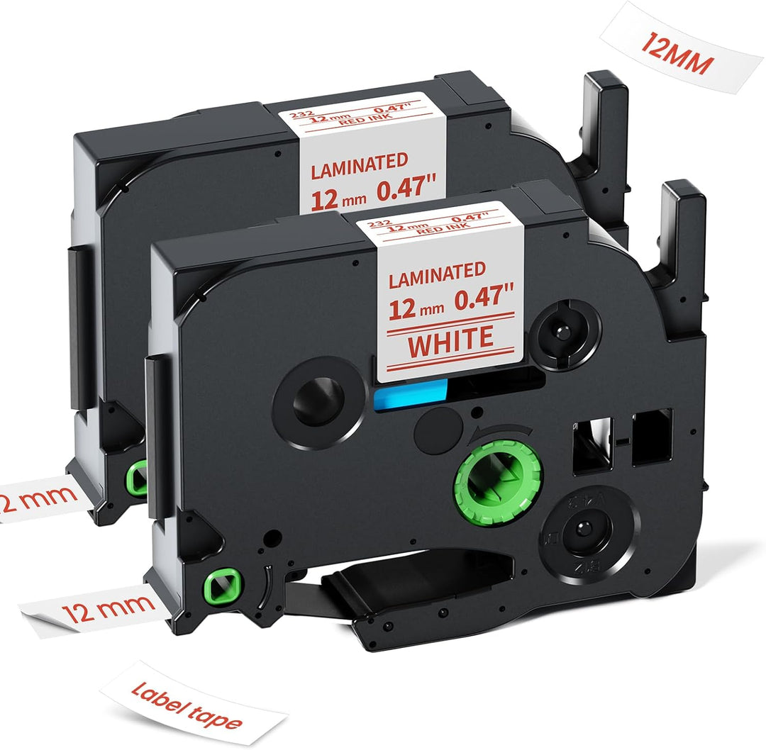 Cinta compatible Brother TZe-252 KZe-252 24mm rojo sobre blanco NeoLabel para rotuladora PT-E560BT PT-E550W