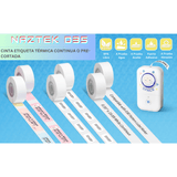 Cinta de Etiquetas para Etiquetadora Rotuladora Naztek D35 15mm x 6m Continua o Pre Cortada