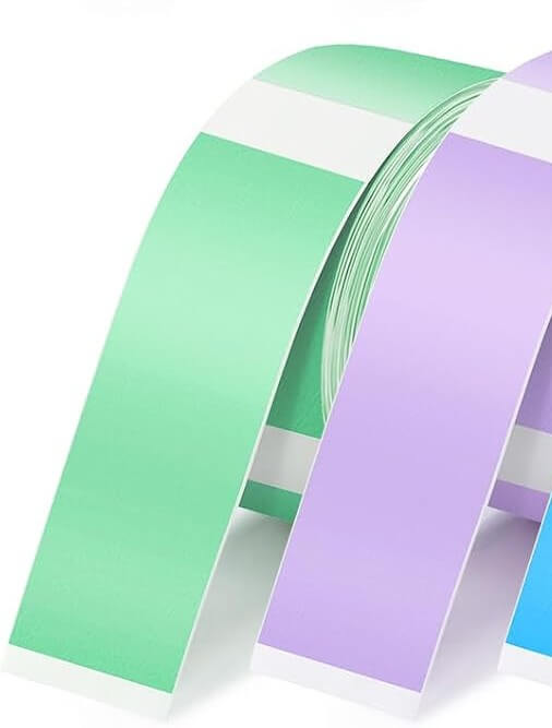 Etiqueta plástica plastificada D35 15x40mm Verde Pastel rollo x 160 - NeoLabel