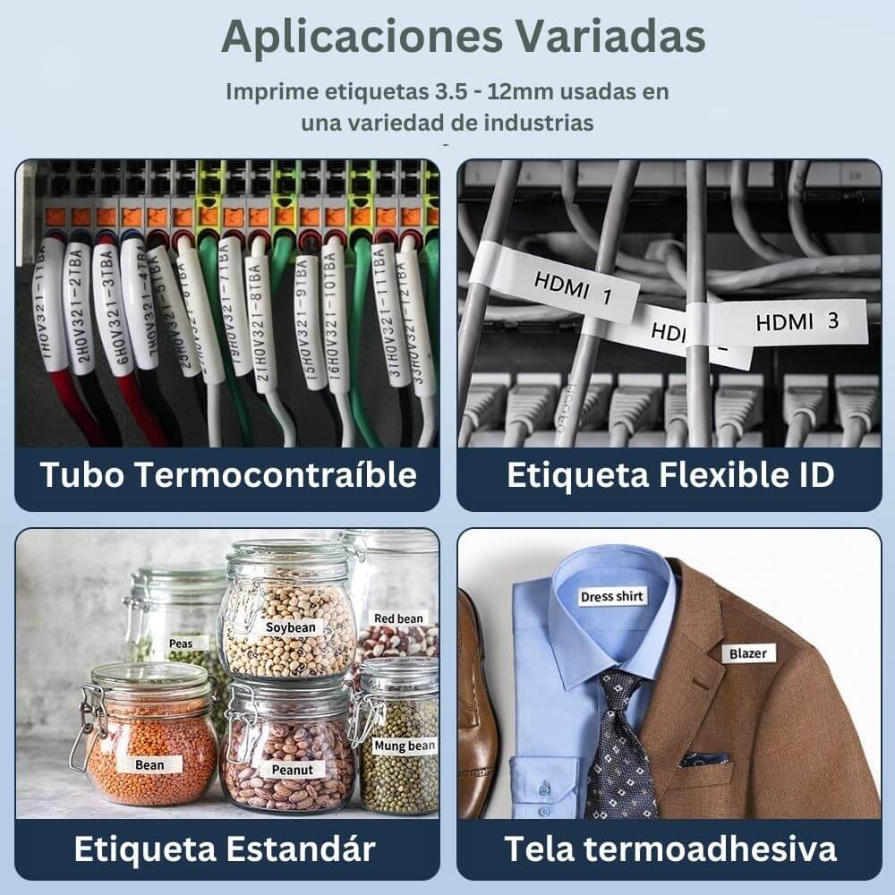 Etiquetadora Rotuladora Portatil Impresora Etiquetas E1000 Pro Cableado, Redes, Industrial Aplicaciones 