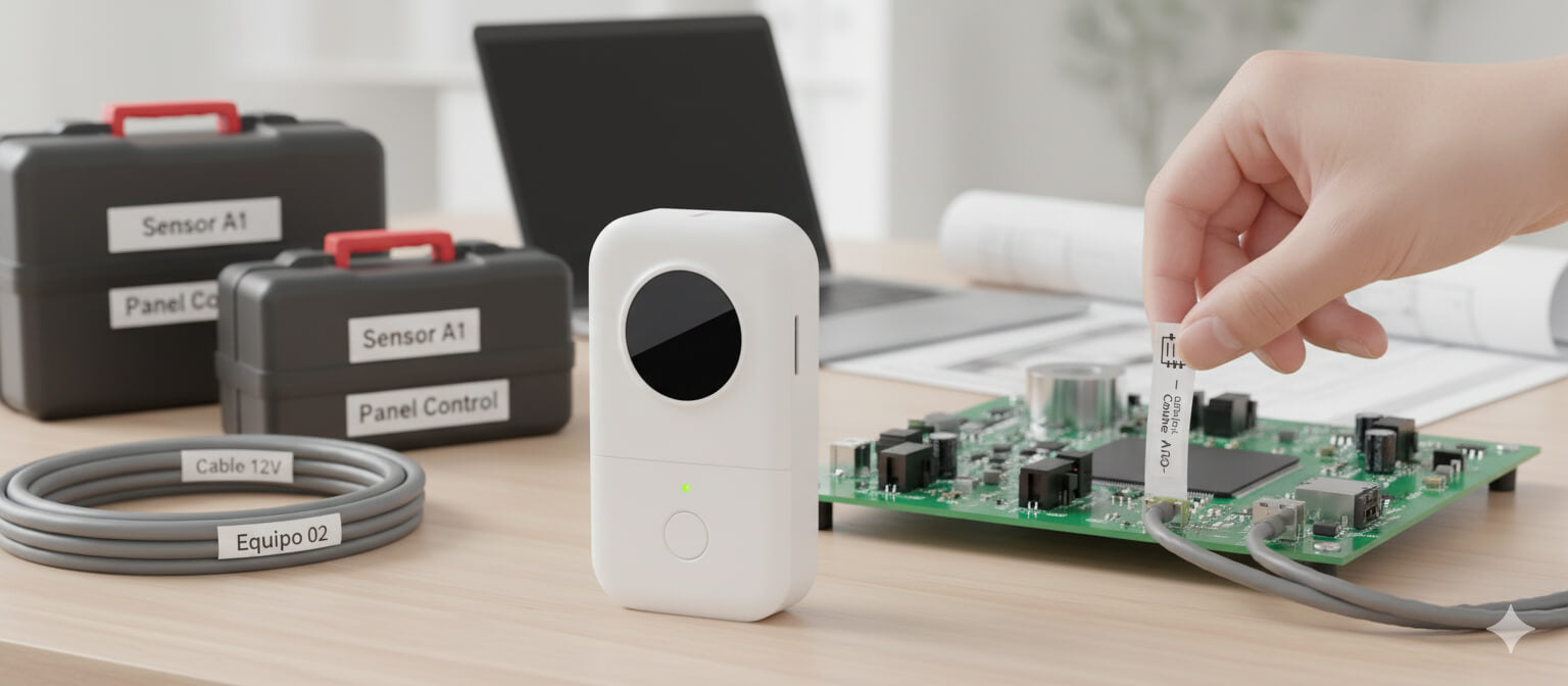 Etiquetadoras Portátiles, Documenta, marca  y controla tus equipos, Ingenieria - Etiquetadora D35 - desktop