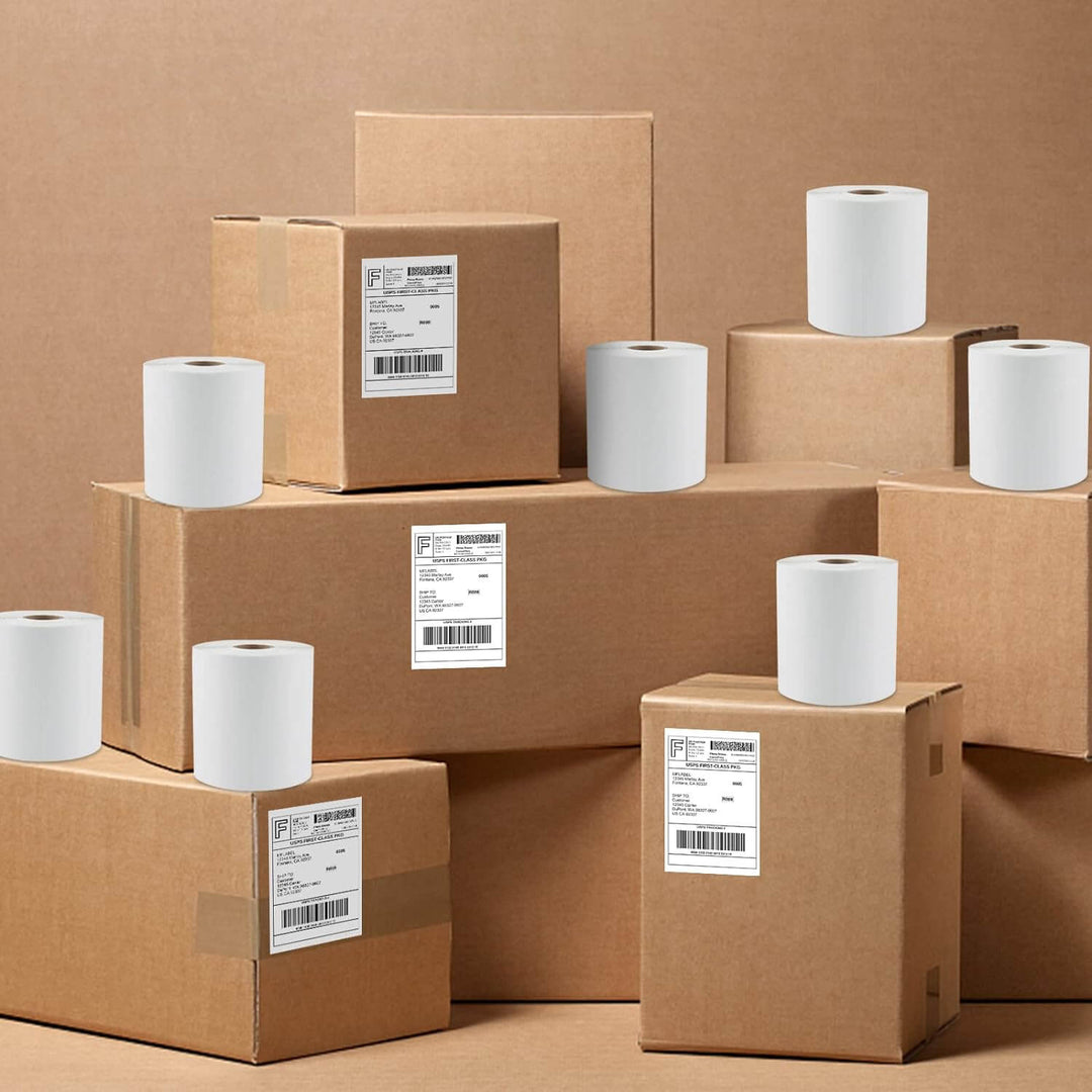 Etiquetas Adhesivas Termicas 100 x 150 mm Rollo x 350 Envios Cajas