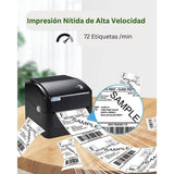 Impresora Termica de Etiquetas de Envio Bluetooth USB 108mm, 4 x 6 Xprinter XP-420B Impresion Nitida y Alta Velocidad