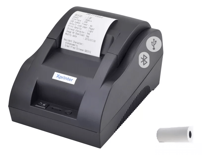 Impresora Ticketera Termica Bluetooth USB Ticket Factura 58mm Xprinter con ticket impreso
