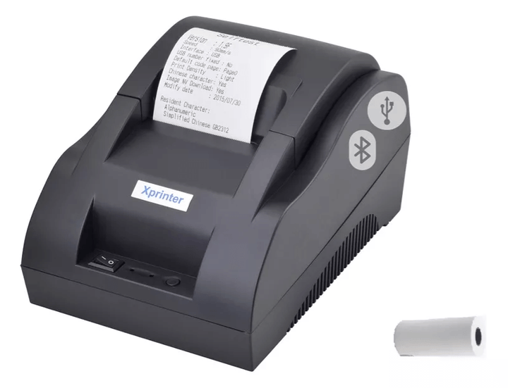 Impresora Ticketera Termica Bluetooth USB Ticket Factura 58mm Xprinter con ticket impreso