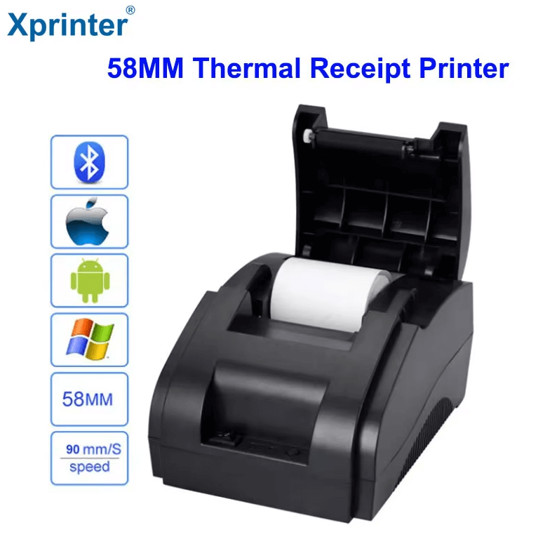Impresora Ticketera Termica Bluetooth USB Ticket Factura 58mm Xprinter tapa abierta