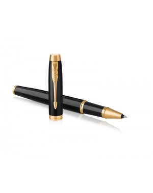 LAPICERO PARKER ROLLER BALL IM LACA NEGRA GT CON ADORNOS EN ORO