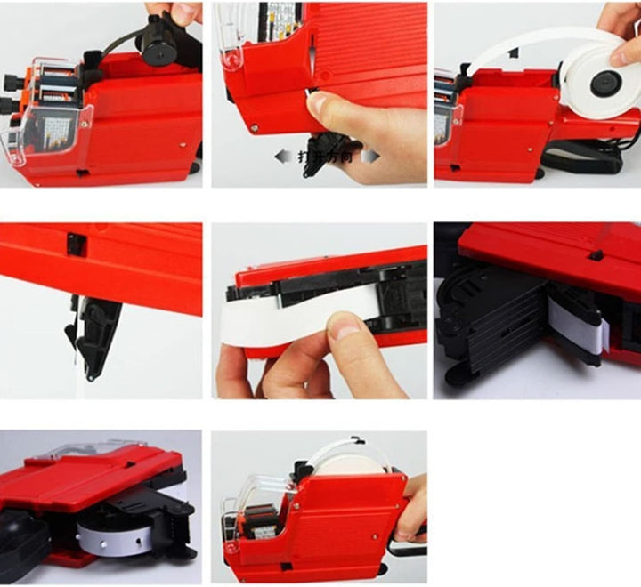 Pistola Etiquetadora de Precios, Rotuladora Fechador Producción y Vencimiento MX-6600  colocacion etiquetas