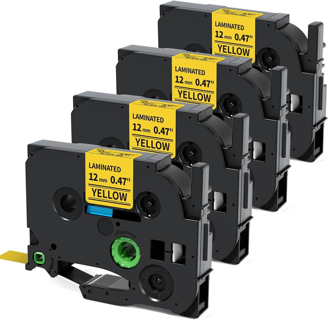 TZe-631 / KZe-631 12mm Negro sobre Amarillo | Cinta Compatible Brother P-Touch | NeoLabel