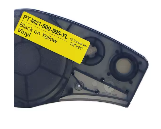 Cinta vinilo compatible M21-500-595-YL 12.7mm Negro sobre Amarillo para Brady BMP21 M210 - NeoLabel