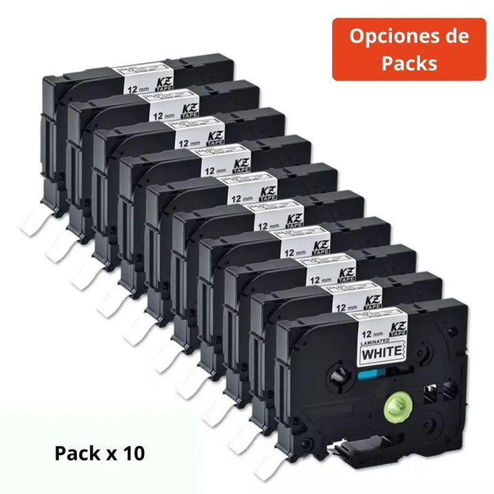 Cinta Compatible Brother TZe-231 / KZE-231 12mm Negro sobre Blanco P-Touch NeoLabel