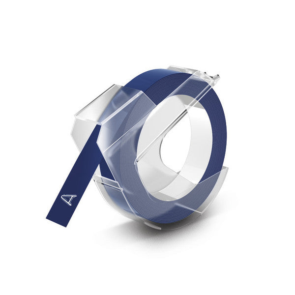 Cinta 520106 9mm (3/8") Azul Plástica Relieve Compatible Etiquetadora Dymo Xpress Pro, Omega Manual NeoLabel