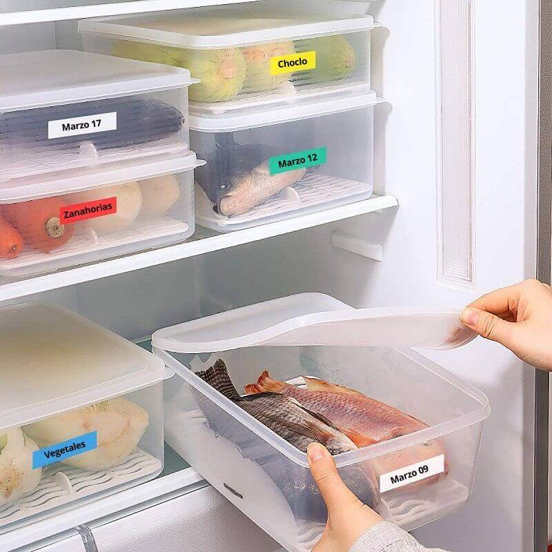 Cinta para Etiquetadora Rotuladora Dymo LT LetraTag 12mm x 4m Plástica Blanca 91331 aplicacion organizadores gastronomia