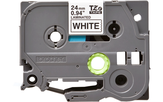 Cinta para Etiquetadora Brother PT-E300VP / PT-E550W de 24mm x 8m - TZe251 Negro sobre Blanco