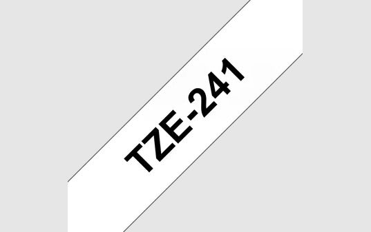 Cinta para Etiquetadora Brother TZe-241 - KZE-241 18mm x 8m Negro sobre Blanco