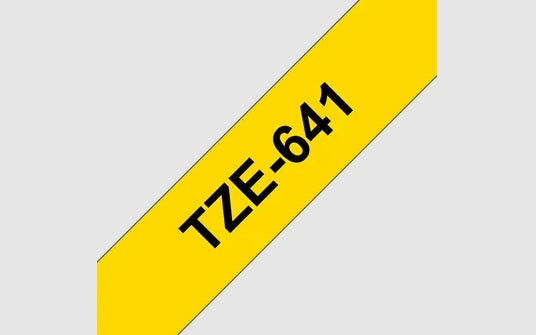 Cinta para Etiquetadora Brother PT Series TZe-641 18mm x 8m Negro sobre Amarillo