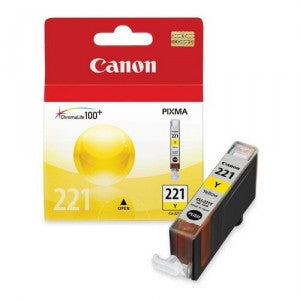 Cartucho de Tinta Original Canon CLI-221 Amarillo Impresoras Canon compatibles: iP3600, iP4600, iP4700, MP560, MP620, MP620B, MP640, MP640R, MP980, MP990, MX860, MX870