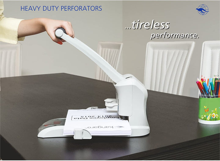 Perforador Semi Industrial para 150 hojas 2 Huecos Kangaro HDP 2160N Effort Less uso