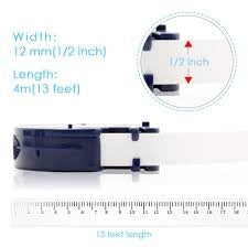 Cinta 91203 / 91333 12mm (1/2") Negro sobre Rojo Plástica Compatible Etiquetadora Dymo LetraTag 100H NeoLabel