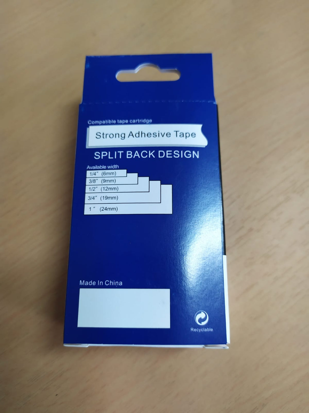 Cinta para Etiquetadora Rotuladora Casio it XR-18WE1 - KZ-18WE 18mm Negro sobre Blanco