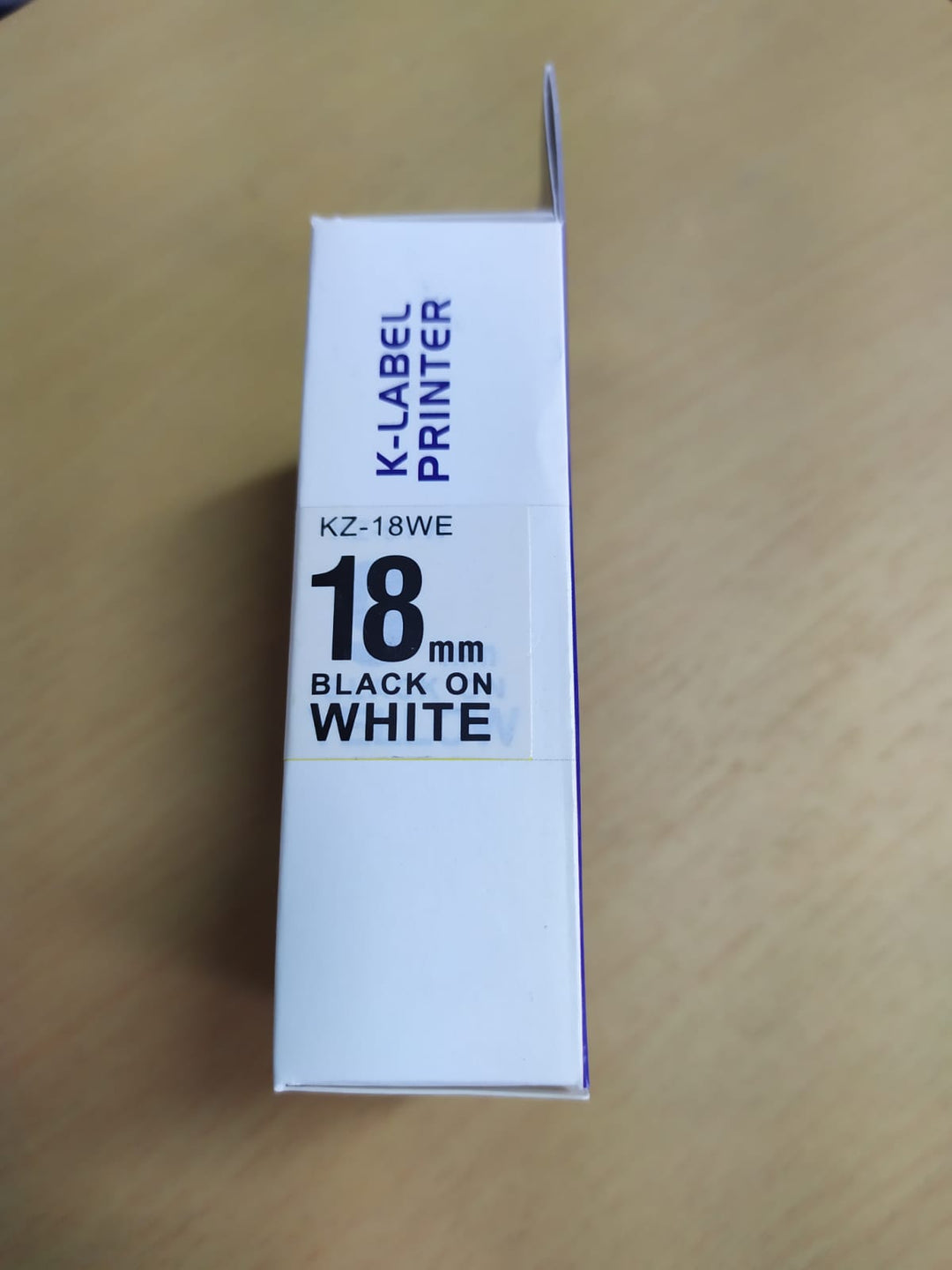 Cinta para Etiquetadora Rotuladora Casio it XR-18WE1 - KZ-18WE 18mm Negro sobre Blanco