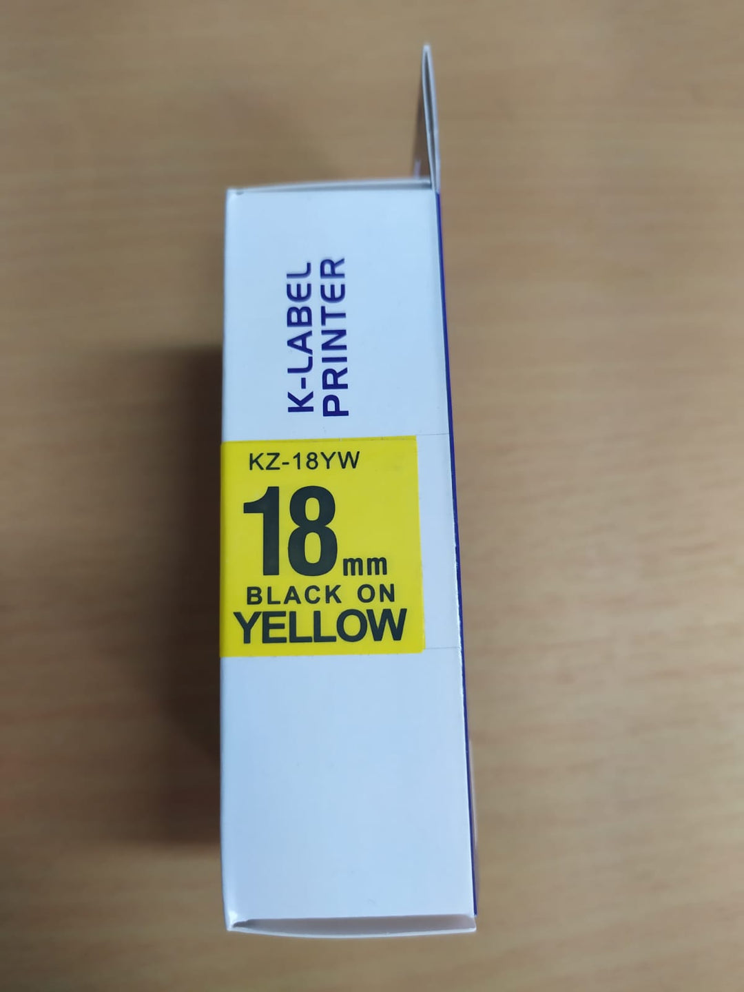 Cinta para Etiquetadora Rotuladora Casio LT XR-18YW1 18mm Negro sobre Amarillo