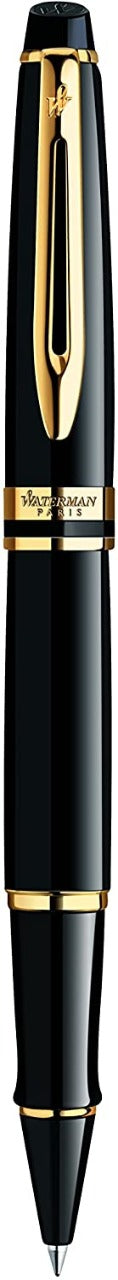 Lapicero Waterman Expert Paris Laca Negra Brillante GT Con Enchapado En Oro
