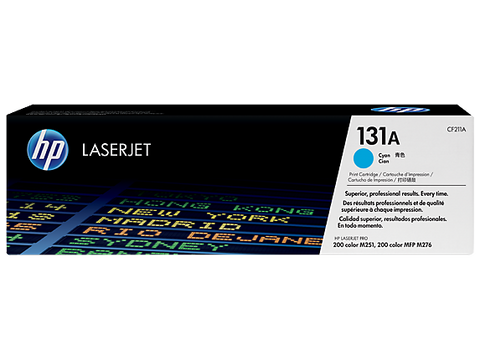 Toner para HP Original 131A - CF211A Cian Impresora Laserjet Pro 200 Color M251n, M276n, M251nw, M276nw