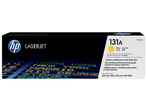 Toner para HP Original 131A - CF212A Amarillo Impresora Laserjet Pro 200 Color M251n, M276n, M251nw, M276nw