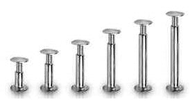 Paquete de 100 unidades de tornillos Chicago de aluminio plateado de 25mm para encuadernación de carpetas y menús.